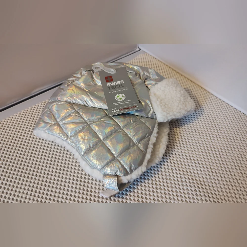 Swiss Tech Toddler Trapper Hat Silver One Size NWT